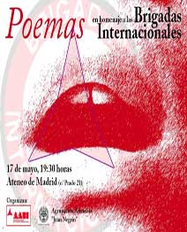 Poesía en favor de Las Brigadas Internacionales