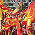 Concentracin convocada por PP y Ciudadanos en la plaza de Coln, Madrid, contra la poltica del Gobierno de Pedro Snchez en Catalua