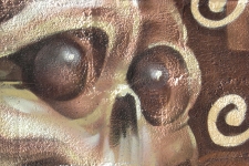 Grafiti de ojos de calavera