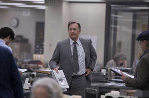 Ben Bradlee (Tom Hanks) en la redaccin de The Washington Post