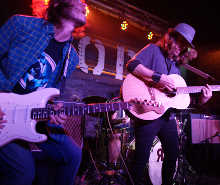 Marcus Wilson junto a Cristian del Corral en la sala Moby Dick, Madrid, 29-septiembre-2017