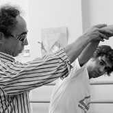 Manuel Segovia ensayando con un bailar�n