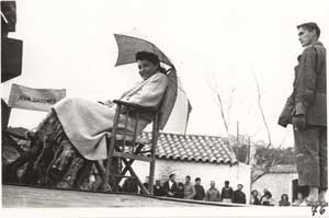 Ava Gardner en el set de rodaje