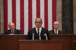 Lyndon B. Johnson durante su primer discurso oficial ante el Congreso de los Estados Unidos