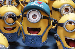 Los Minions siempre sonrientes y traviesos