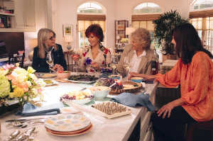 De izquierda a derecha: Diane (Diane Keaton), Vivian (Jane Fonda), Sharon (Candice Bergen) y Carol (Mary Steenburgen) ensu reuni�n mensual