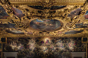 Detalle del techo de la C�mara del Gran Consejo, Palacio Ducal