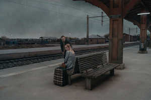 Soledad en la estaci�n de tren