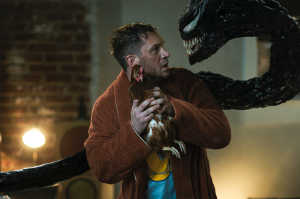 Eddie 'dialogando' con Venom, su otra parte