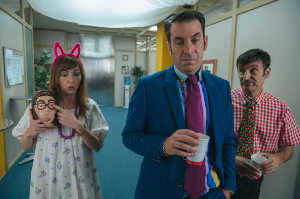 Ana Mil�n, Jes�s Quesada (Arturo Valls) y Juli�n Palacios (Carlos Chamarro)