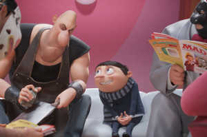 Gru ante los miembros de su banda favorita, 'Los salvajes seis'