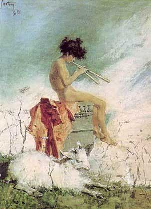 La Flauta del Pastor, Mariano Fortuny Marsal (1838-1874)